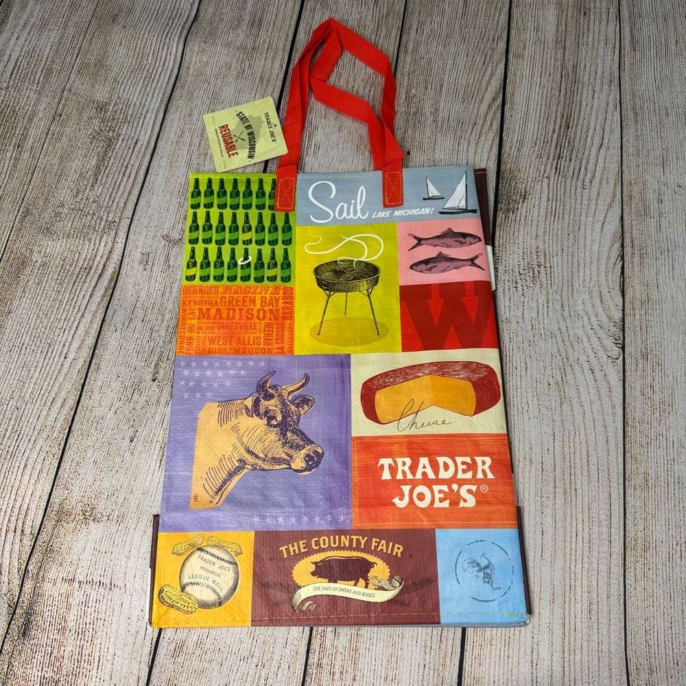 NWT Trader Joe's Wisconsin Reusable Shopping Bag